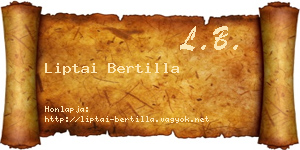 Liptai Bertilla névjegykártya